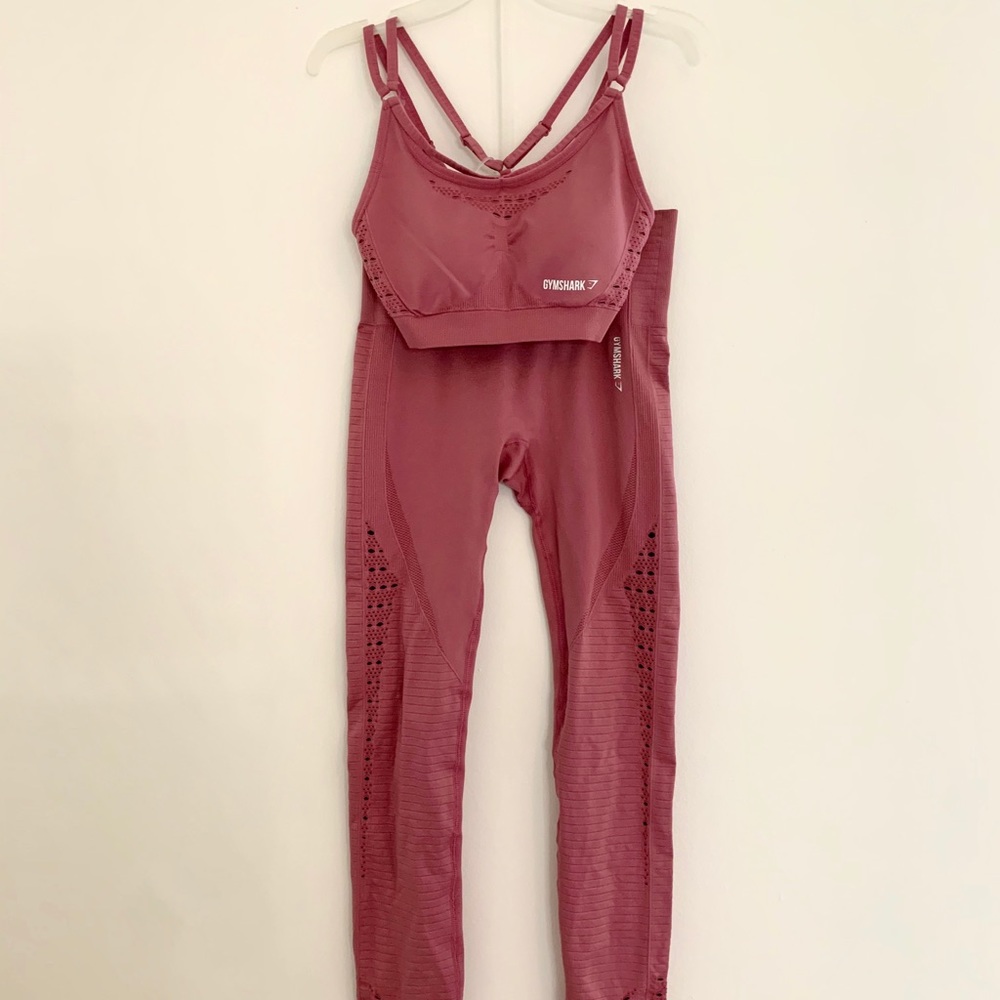 NWT Gymshark Energy Set- Dusty Pink